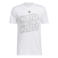 adidas Hustle For The Muscle T-Shirts 'White' H44742