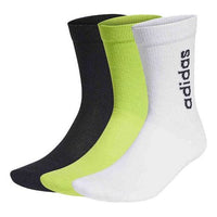 adidas neo Sports Outdoor High Top Mid Tops Socks Couple Style 3 Pairs 'Black Green White' GE1377