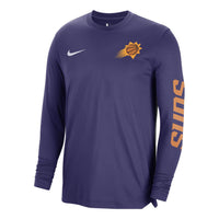 Nike x NBA Dri-FIT Brooklyn Nets Long Sleeve Pre-Game T-Shirt 'Purple' FB3490-566