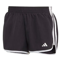 (WMNS) adidas Marathon 20 Running Shorts Asia Sizing 'Black White' IC5184