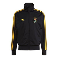 Men's adidas originals x The Simpsons Sports Stand Collar Logo Jacket Black HA5814