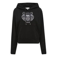 (WMNS) KENZO SS21 Tiger Head Embroidered Long Sleeves Hoodie Black FB52SW7824XG-99