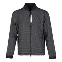 Nike Athleisure Casual Sports mesh Stand Collar Woven Jacket Black AR1579-010