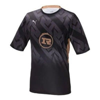 PUMA RNGM T-Shirt 'Black Grey White Gold' 605761-10