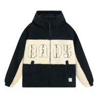 Li-Ning BadFive Logo Fleece Full Zip Jacket 'Black Beige' AFDSA69-4