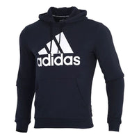 adidas logo Printing Sports Pullover Navy Blue GC7342