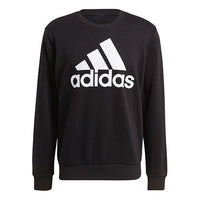 adidas M Bl Ft Swt Logo Printing Sports Round Neck Pullover Black GK9076