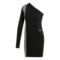 (WMNS) adidas originals Irregular Pullover Forked Knitwear Black EC1043