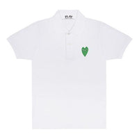 COMME des GARCONS PLAY Polo Green Emblem 'White' AZ-T046-051-5