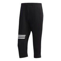 Men's adidas Ai Pnt 3 Dk Sports Running Stripe 3/ Knit Long Pants/Trousers Black DY8726