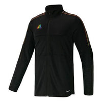 adidas Soccer/Football Training Sports Stripe Stand Collar Jacket Black GS4709