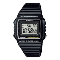 Casio Retro Stylish Simplicity Digital Cube Watch 'Black White' W-215H-1AJH