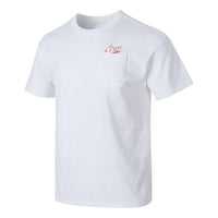 Nike Sportswear Full Score Pocket T-Shirt Asia Sizing 'White Red' HF6594-100