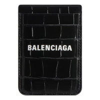 (WMNS) Balenciaga Cash Magnet Card Holder Crocodile Embossed 'Black White' 6758352AAYM1090