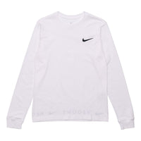 Nike Sportswear Back Logo Swoosh Crew-neck Long Sleeve 'White' DA0336-100