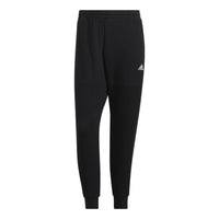 Men's adidas Solid Color Knit Bundle Feet Sports Pants/Trousers/Joggers Black HE7444