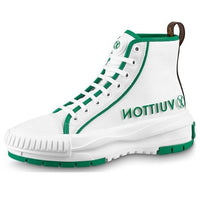 (WMNS) LOUIS VUITTON Squad Ankle Sneakers 'White Green' 1AADAP