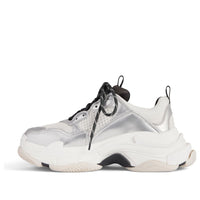 (WMNS) Balenciaga Triple S Sneakers 'Black White Silver Double Foam and Mesh' 524039W2FWM8191