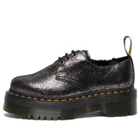 Dr. Martens 1461 Faux Fur-Lined Metallic Leather Platform Shoes 'Black' 27957012
