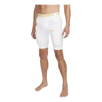 Men's Nike Pro HyperStrong Alphabet Waist Logo Printing Slim Fit Shorts White CW3890-100