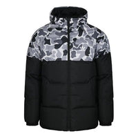 adidas Neo COLOR BLOCK JKT Mens Black Down Jacket Thick Cot Running Jas Sport Kleding Mannelijke Wind-proof Hoodies DP8551