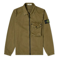 STONE ISLAND Zip Pocket Overshirt 'Olive Green' 7415117WN-V0158