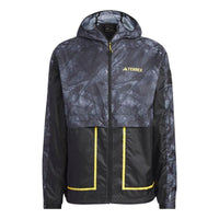 adidas National Geographic WIND.RDY Jacket 'Black Grey Yellow' HY4691
