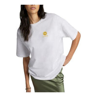 (WMNS) Converse Oversized Floral Graphic Crew T-Shirt 'White' 10025213-A01