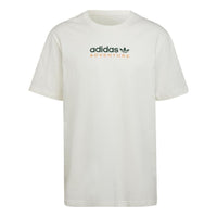 Men's adidas originals Mtn Spr Tee Alphabet Logo Printing Sports Round Neck Short Sleeve White T-Shirt HF4773