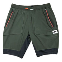 Men's Nike Hybrid Splicing Quick Dry Breathable Sports Shorts Green BV5587-355
