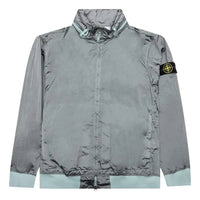 STONE ISLAND Waffen Patch Foldable Hooded Zip Up Jacket 'Sky Blue' 781541920-V0041