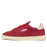 (WMNS) AUTRY New Flat Low Suede 'Red and Powder Pink' FLLW-UL03