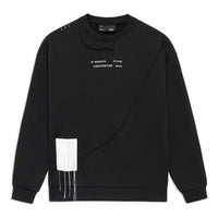 Li-Ning CF Sports Living Series Alphabet Embroidered Loose Round Neck Pullover 'Black' AWDS595-2