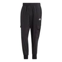 adidas Essentials Small Logo Woven Cargo Ankle-Length Pants 'Black' HA4348