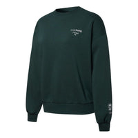 (WMNS) PUMA Logo Wellness Club Crewneck Sweatshirt 'Dark Green' 534398-80