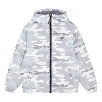 New Balance Sport Printed Logo Puffer Jacket 'White Camo' AMJ13335-WM