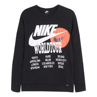 Nike MENS Sports Casual Letter Print Crew-neck Black DA0630-010