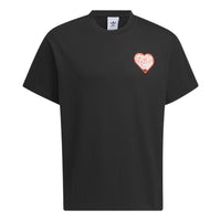 adidas originals V-Day Short Sleeve T-Shirt (Gender Neutral) Asia Sizing 'Black' JE3470