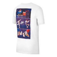 Nike Sportswear Logo Pattern Printing Casual Short Sleeve Men's White CW0414-100
