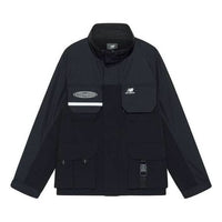 New Balance Windproof Hooded Cargo Jacket 'Black' NAA3N011-BK