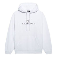 Balenciaga BB Pixel Medium Fit Hoodie 'White' 600583TKVI89040