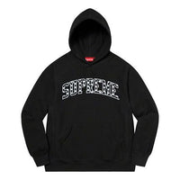Supreme Hearts Arc Hooded Sweatshirt 'Black White' SUP-SS21-567