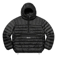 Supreme Mirco Down Half Zip Hooded Pullover 'Black White' SUP-FW22-170