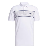 adidas Chest Stripe Polo Shirt Asia Sizing 'White' IU4344