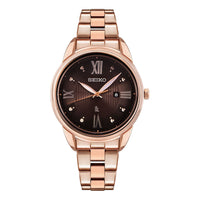 SEIKO Lukia Series Waterproof Quartz Gold/Black SUT366J1