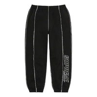 Supreme Coverstitch Sweatpants 'Black White' SUP-SS22-637