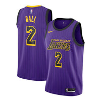 Nike LA Lakers Jersey Vest NBA Swingman Lonzo Ball Purple/Gold AJ4618-504
