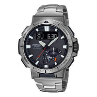 CASIO Waterproof Sports Solar Powered Mens Silver Analog/Digital Combo PRW-70YT-7PRD