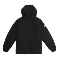 adidas originals Bos Logo Down J Stay Warm Solid Color hooded down Jacket Black GF0081