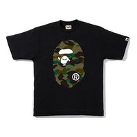 A Bathing Ape Camouflage Big Ape Head Tee 'Black Green' BAPE-SS18-006
